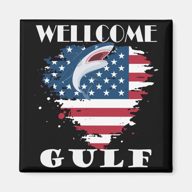 Aimant Bienvenue Golfe Des États-Unis D'Amérique (Devant)