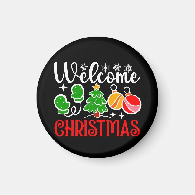 Aimant Bienvenue Noël-63758 (Devant)