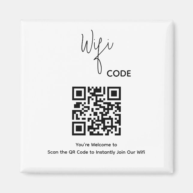 Aimant Bienvenue QR Code Scan pour connecter le Wi-Fi (Devant)