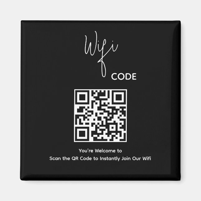 Aimant Bienvenue QR Code Scan pour connecter le Wi-Fi (Devant)