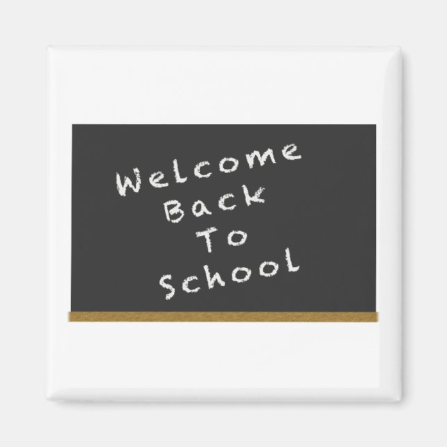 Aimant Bienvenue Retour à l'aimant scolaire (Devant)