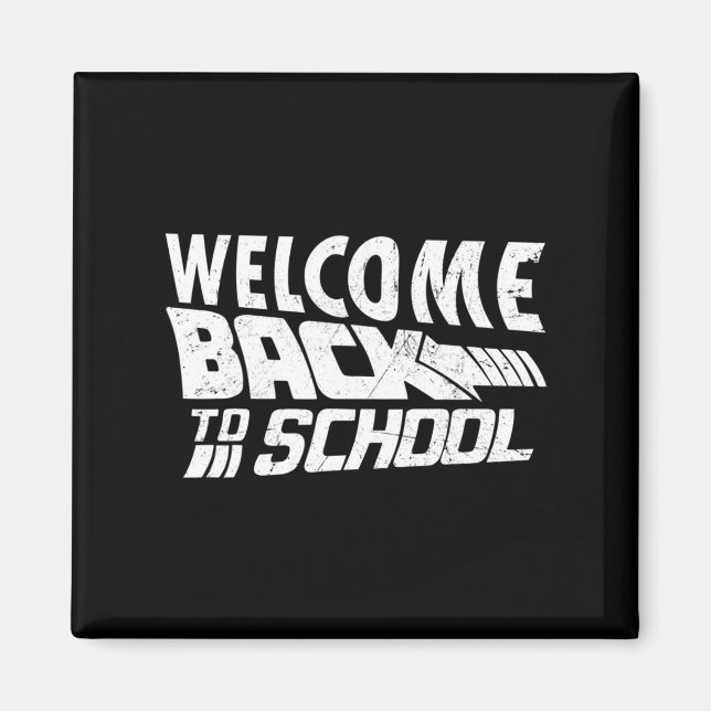 Aimant Bienvenue Retour à l'école Premier jour enseignant (Devant)