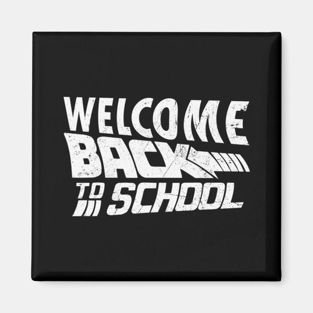 Aimant Bienvenue Retour à l'école Premier jour enseignant (Devant)