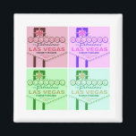 Aimant Bienvenue sur Fabulous Las Vegas Honeymoon<br><div class="desc">Retro Vegas Welcome Design</div>