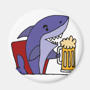 Aimant Bière à boire amusante pour le requin