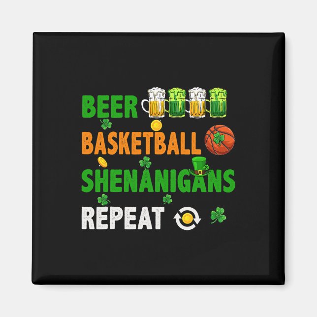 Aimant Bière Bysketbyll Shenanigans répéter St. Patrick's (Devant)