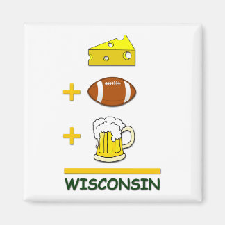 Aimant Bière de football au fromage Wisconsin