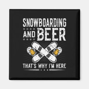 Aimant Bière de snowboard Boire Snowboard