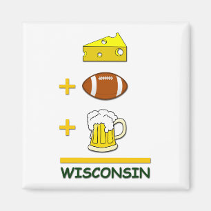 Aimant Bière le Wisconsin du football de fromage