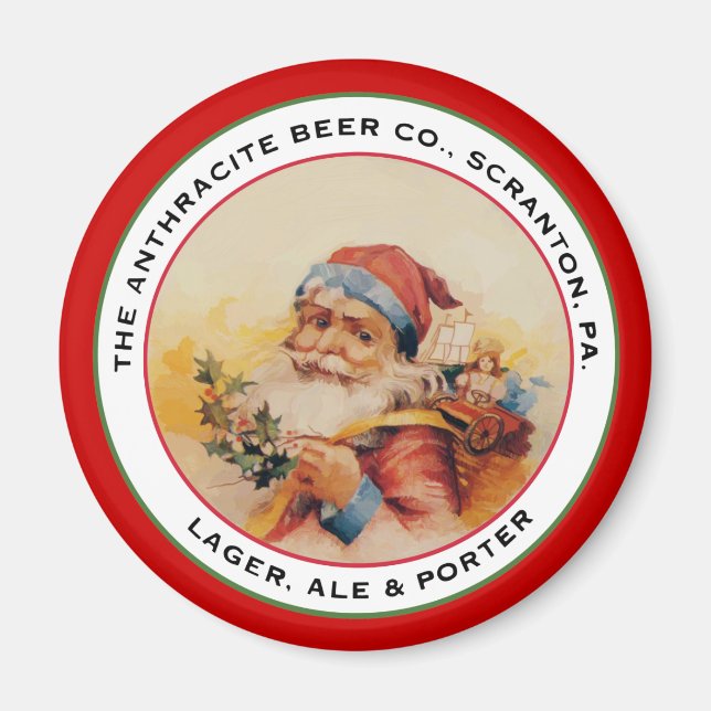 AIMANT BIÈRE PÈRE NOËL (Devant)