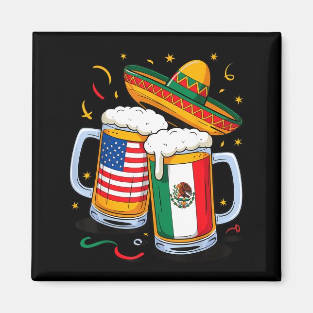 Aimant Bière Usa mexique cinq de mayo  (Devant)