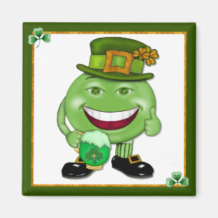 Aimant Bière verte et Shamrocks 2