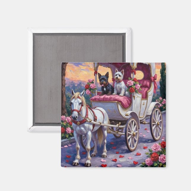 Aimant Biewer Terrier Dog Valentine's Day (Recto/Verso)