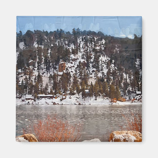 Aimant Big Bear Lake, Neige d'hiver