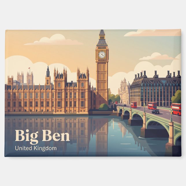 Aimant Big Ben Royaume-Uni (Recto)