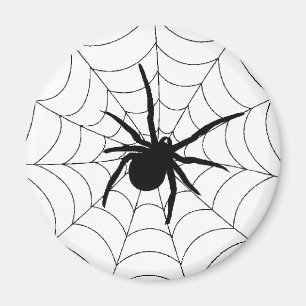 Aimant Big Black Spider Halloween Spider Web Design