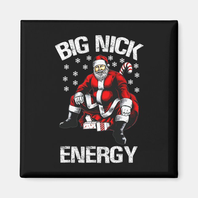 Aimant Big Nick Energy Funny Père Noël Noël 1 (Devant)