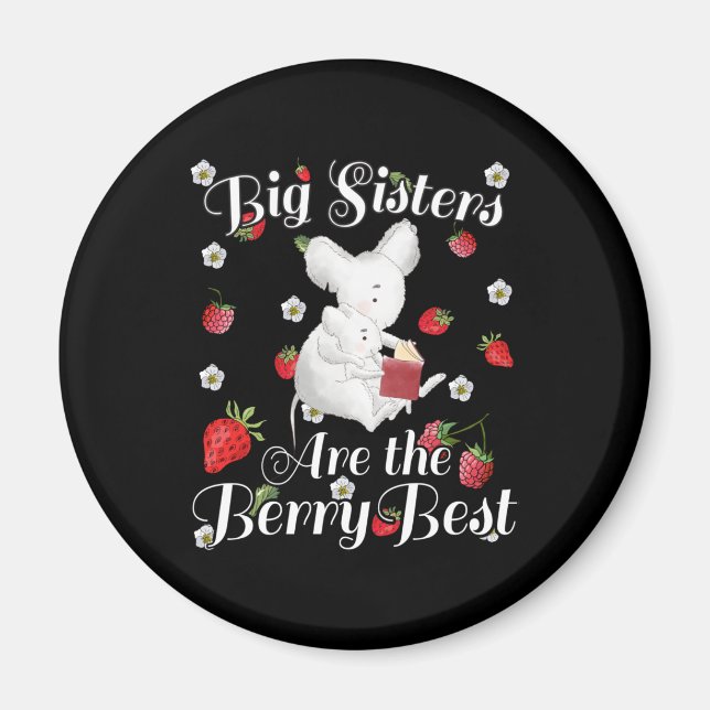 Aimant Big Sisters Berry Best - Pun aux fraises de souris (Devant)