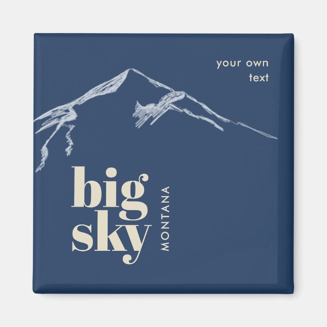 Aimant Big Sky Montana montagne  (Devant)