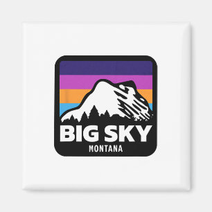 Aimant Big Sky Montana Ski Snowboard Famille Ski