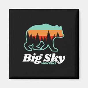 Aimant Big Sky Montana Ski Snowboard Ours