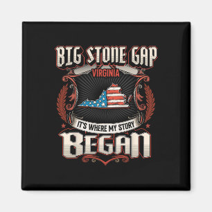 Aimant Big Stone Gap Virginia Usa Drapeau 4 juillet