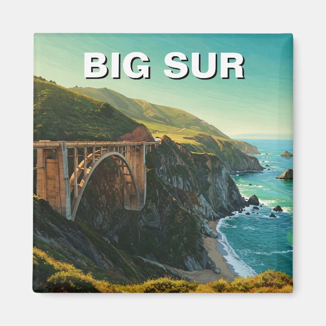 Aimant Big Sur California Bixby Bridge Travel (Devant)
