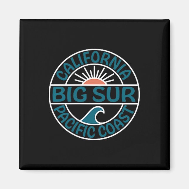 Aimant Big Sur Californie Front Et Back (Devant)