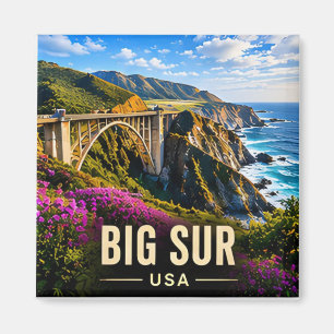 Aimant Big Sur Californie USA Route de la Côte Pacifique 