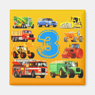 Aimant Big Trucks 3e anniversaire