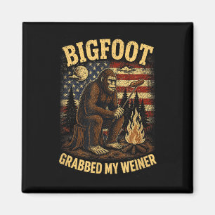 Aimant Bigfoot a attrapé saucisse blague drôle de sasquat