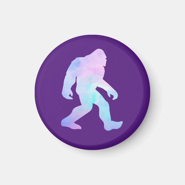 Aimant Bigfoot aquarelle       (Devant)