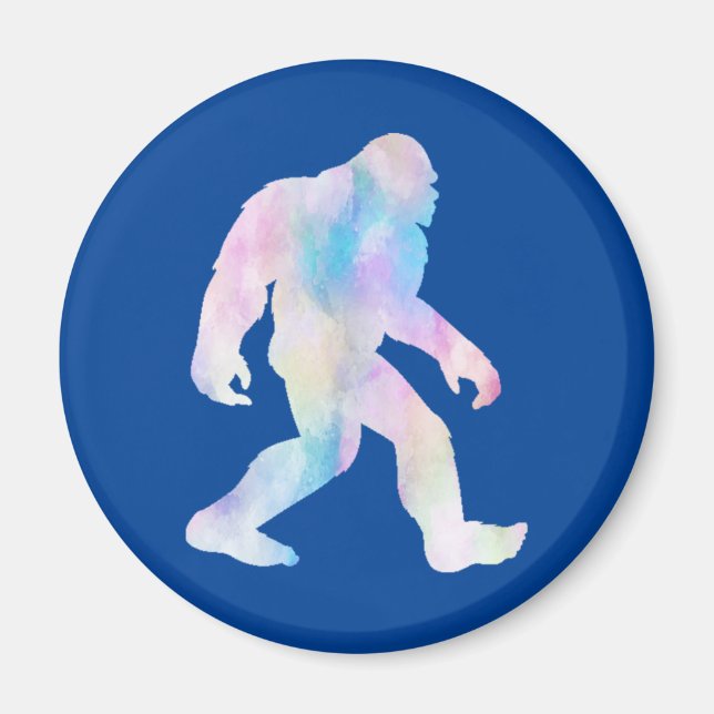 Aimant Bigfoot aquarelle       (Devant)