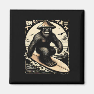 Aimant Bigfoot - Bigfoot Surfant Thème Japonais