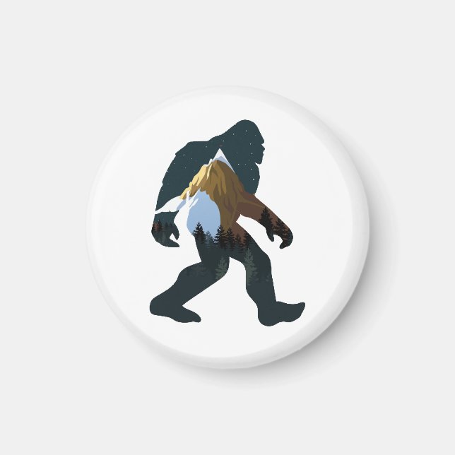 Aimant Bigfoot de la forêt nocturne (Devant)