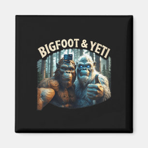 Aimant Bigfoot et yeti vintage randonnée camping nature
