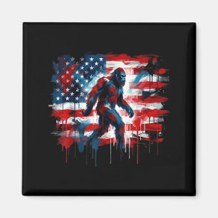Aimant Bigfoot États-Unis drapeau américain sasquatch pat