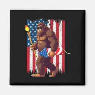 Aimant Bigfoot Fireworks 4 juillet Sasquatch American U