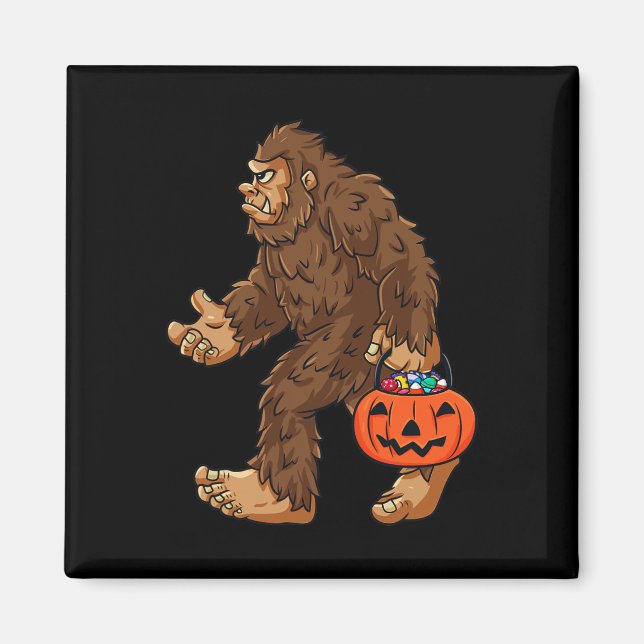 Aimant Bigfoot Jack-o'-lantern Fun Halloween Garçons Enfa (Devant)
