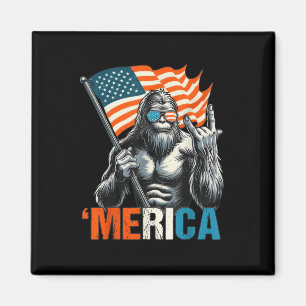 Aimant Bigfoot Merica Rock Drapeau Américain Patriotique 