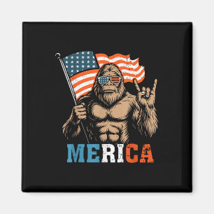 Aimant Bigfoot Merica Rock Drapeau Usa Patriotique 4 Juil