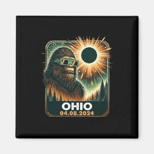 Aimant Bigfoot Ohio Total Solaire Eclipse 2024 Avec Eclip