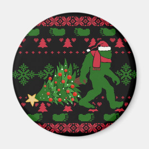 Aimant Bigfoot on knit background