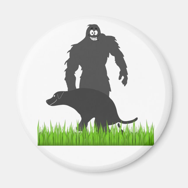 Aimant Bigfoot promenant son chien (Devant)