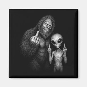 Aimant Bigfoot Sasquatch Alien de l'espace Doigt du milie