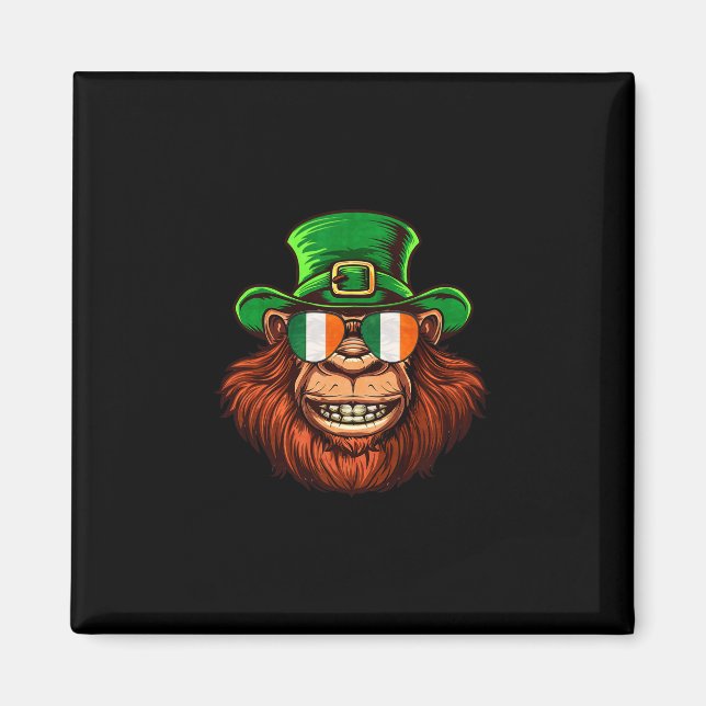 Aimant Bigfoot Sasquatch Bonne Saint-Patrick  (Devant)