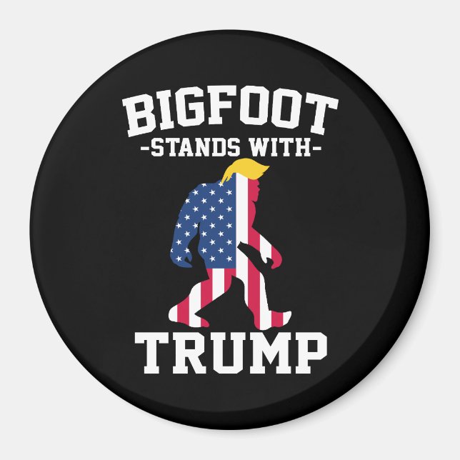 Aimant Bigfoot soutient Trump Élections 2024 (Devant)