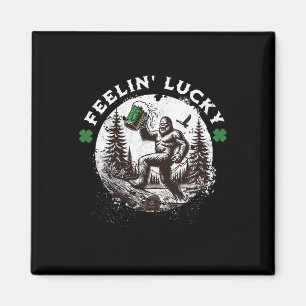 Aimant Bigfoot St Patrick jour Sasquatch Shamrocks Chance