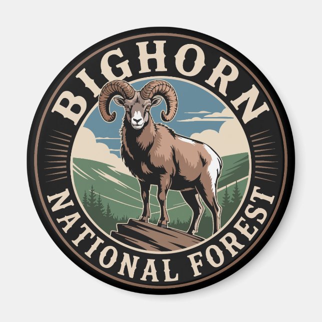 Aimant Bighorn National Forest Bighorn Sheep (Devant)