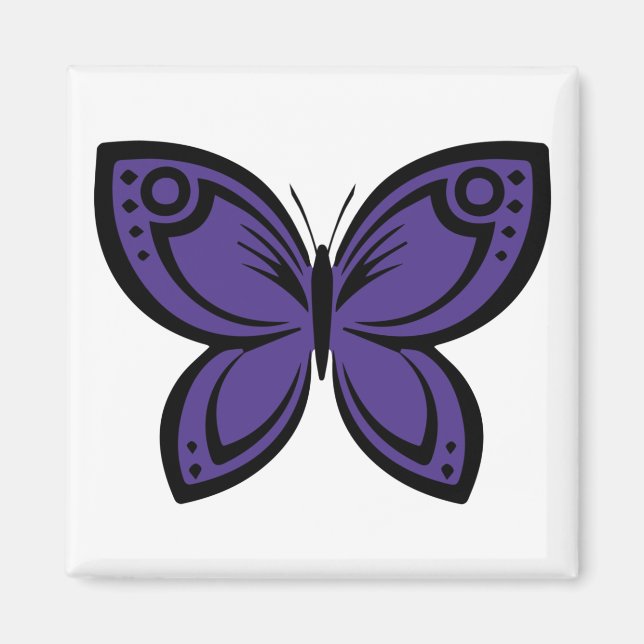 Aimant Bijoux papillons - Indigo (Devant)